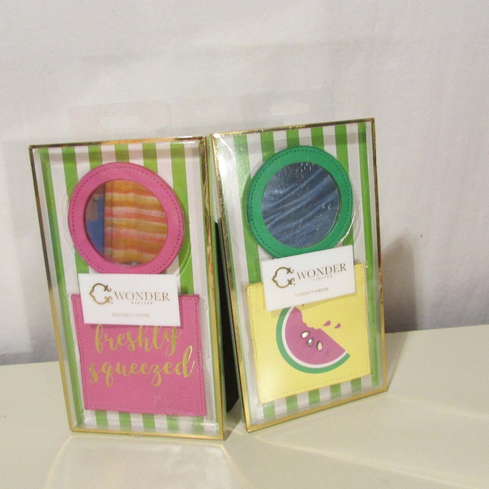 Compact Mirror w/Sleeve Lot of 2 Different Styles